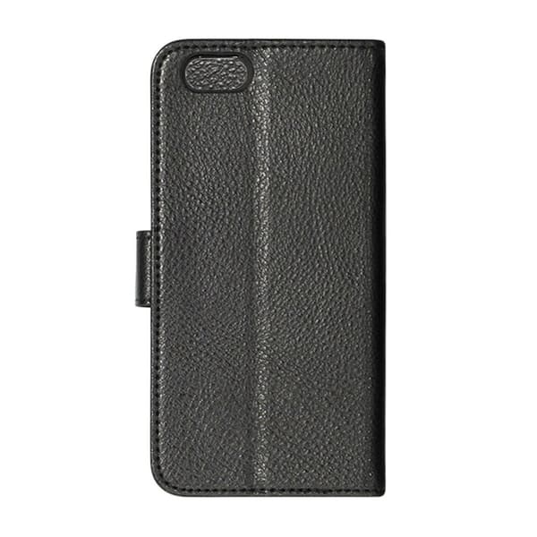 iPhone 6/6S Plånboksfodral Läder med Stativ - Svart