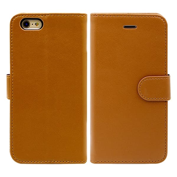 iPhone 6/6S Plånboksfodral Läder med Stativ - Brun
