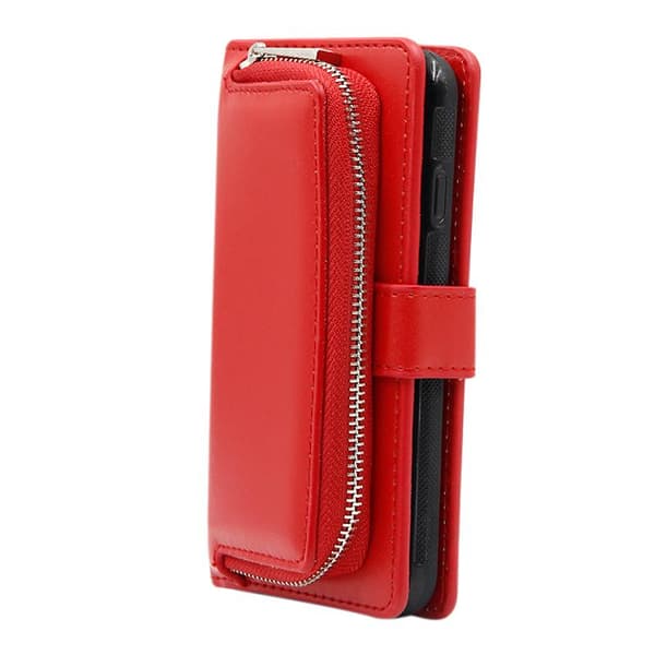 iPhone 6/6S Plånboksfodral Handväska med Avtagbart Skal - Röd