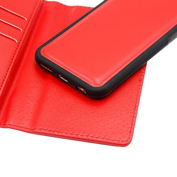 iPhone 6/6S Plånboksfodral Handväska med Avtagbart Skal - Röd