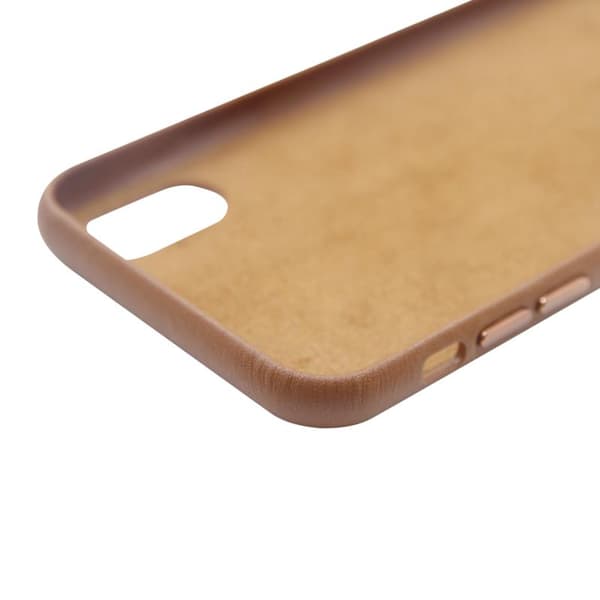iPhone X/XS Läderfodral - Brun