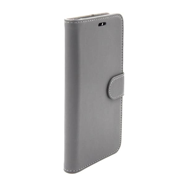 iPhone X/XS Plånboksfodral Läder med Stativ - Grå