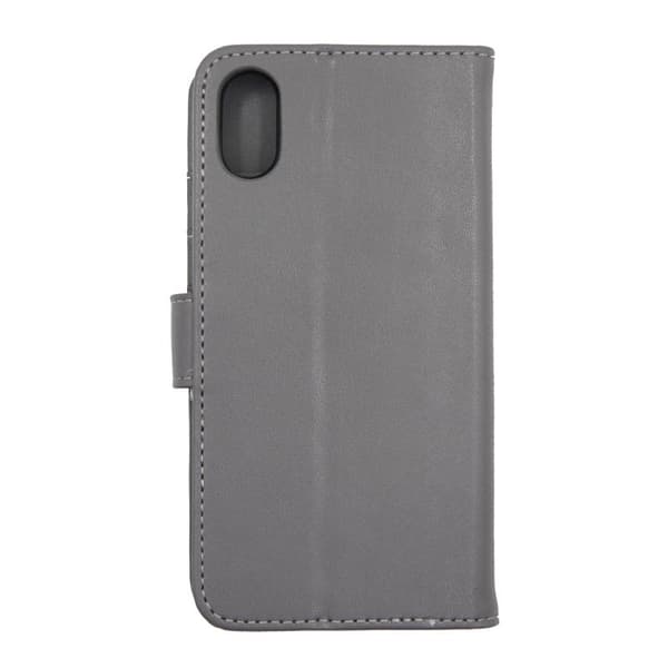 iPhone X/XS Plånboksfodral Magnet Läder med Stativ - Grå