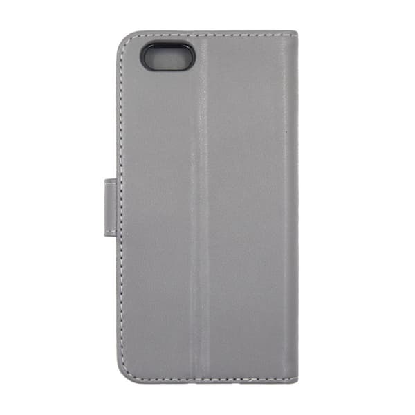 iPhone 6/6S Plånboksfodral Läder med Stativ - Grå