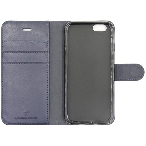 iPhone 6/6S Plånboksfodral Läder med Stativ - Mörkblå