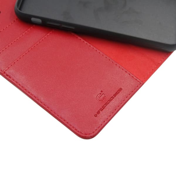iPhone 6/6S Plånboksfodral Magnet Läder med Stativ - Röd