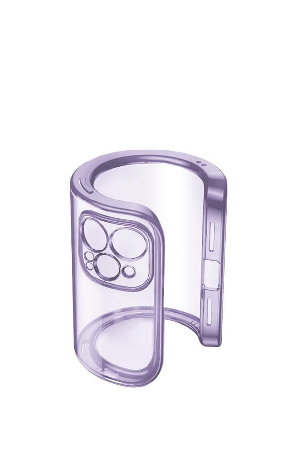 iPhone 12 Pro Mobilskal med Kameraskydd - Lila/transparent