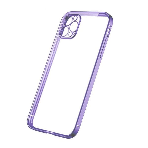 iPhone 12 Pro Mobilskal med Kameraskydd - Lila/transparent