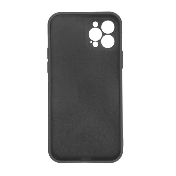 iPhone 12 Pro Max Silikonskal med Kameraskydd - Svart