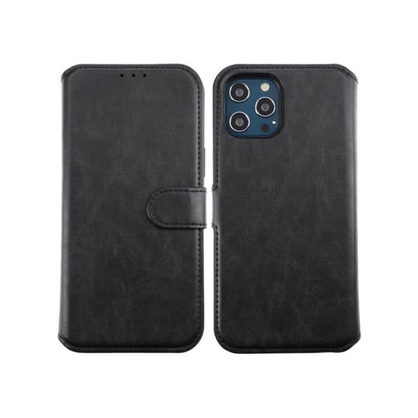 iPhone 12 Pro Max Plånboksfodral Magnet Rvelon - Svart