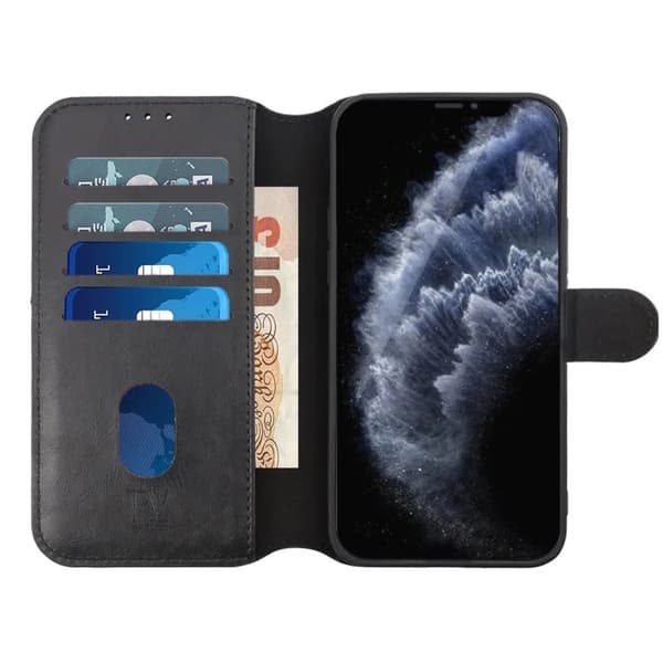 iPhone 11 Plånboksfodral Magnet Rvelon - Svart