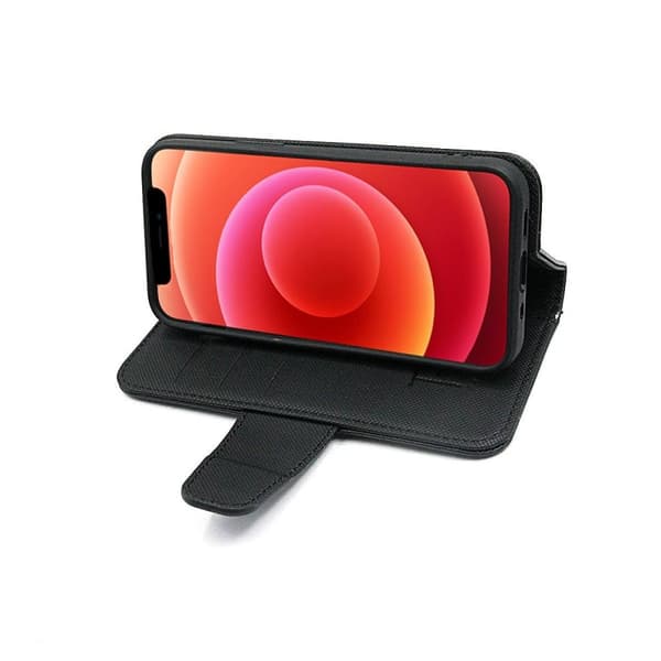 iPhone 12 Pro Max Plånboksfodral Extra Kortfack Rvelon - Svart