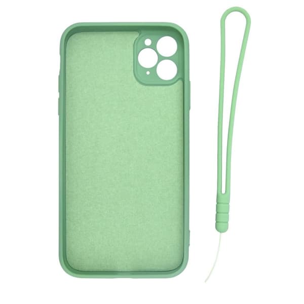 iPhone 11 Pro Silikonskal med Ringhållare och Handrem - Grön