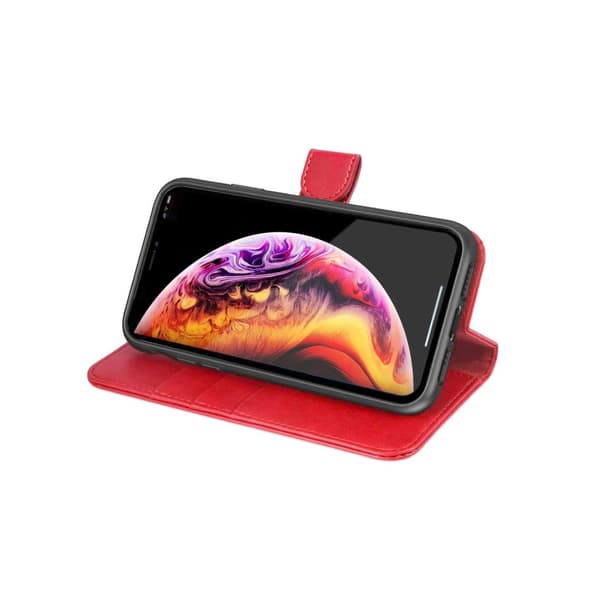 iPhone XS Max Plånboksfodral med Stativ - Röd