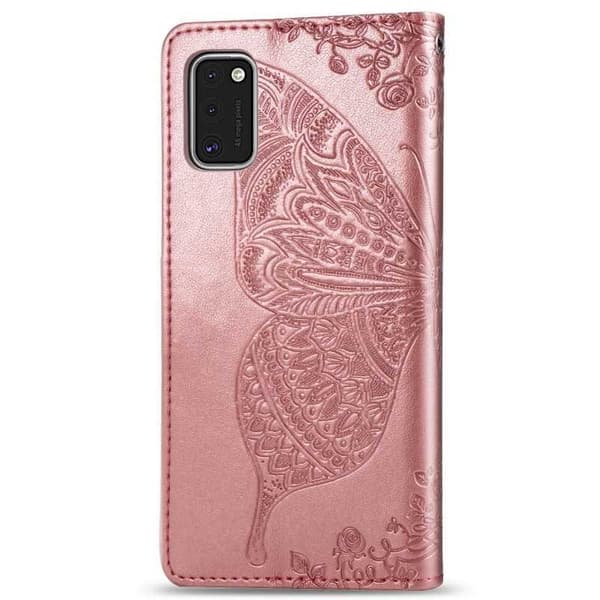 Samsung A41 Plånboksfodral PU-Läder 4-FACK Motiv Fjäril