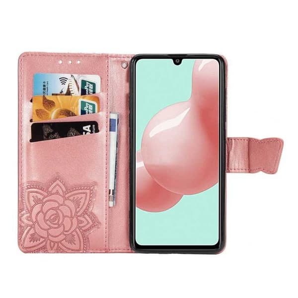 Samsung A41 Plånboksfodral PU-Läder 4-FACK Motiv Fjäril