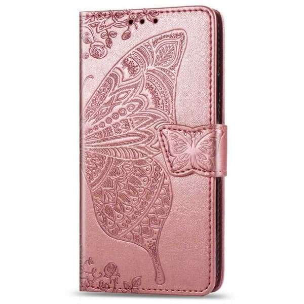 Samsung A41 Plånboksfodral PU-Läder 4-FACK Motiv Fjäril
