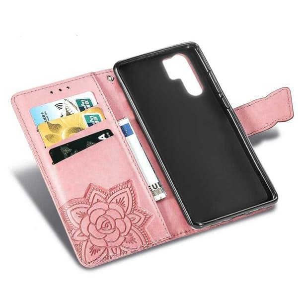 Huawei P30 Pro Plånboksfodral PU-Läder 4-FACK Motiv Fjäril