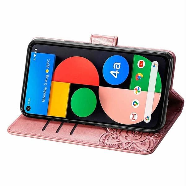 Google Pixel 5 Wallet Case PU-læder 4-BAG Motiv Butterfly