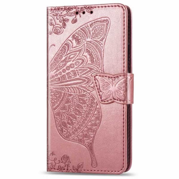 OnePlus 8T Pung-etui PU-læder 4-LOMMES Motiv Butterfly
