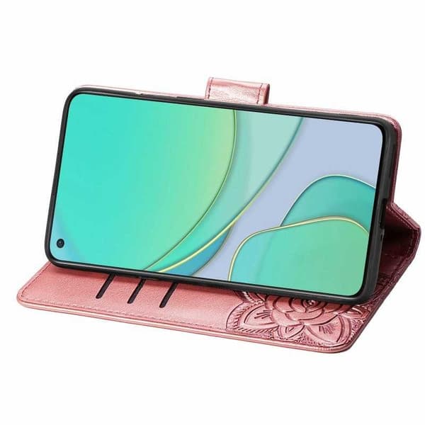 OnePlus 8T Pung-etui PU-læder 4-LOMMES Motiv Butterfly