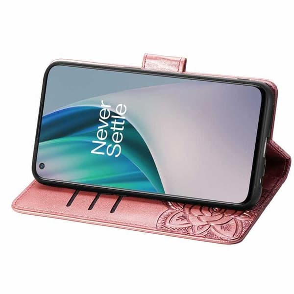 OnePlus Nord N10 pung etui PU læder 4-LOMMES motiv sommerfugl