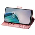 Miniatyrbillede 4 af 6: OnePlus Nord N10 pung etui PU læder 4-LOMMES motiv sommerfugl
