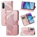 Miniatyrbillede 1 af 8: OnePlus Nord CE 5G pungetui PU-læder 4-LOMMES Motiv sommerfugl