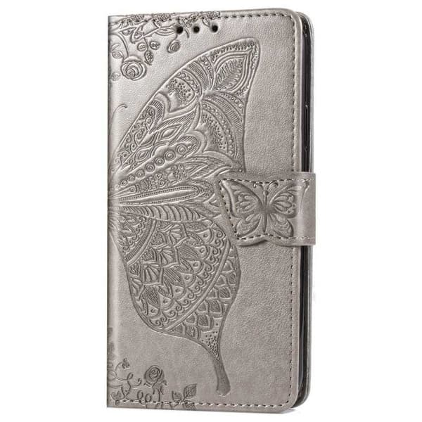 iPhone X / XS Plånboksfodral PU-Läder 4-FACK Motiv Fjäril