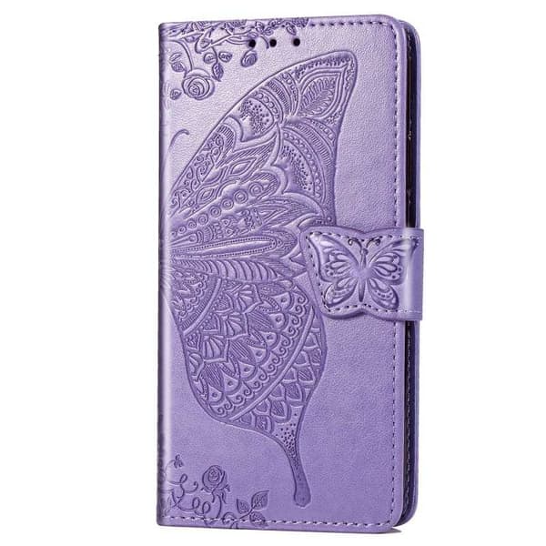 iPhone X / XS Plånboksfodral PU-Läder 4-FACK Motiv Fjäril
