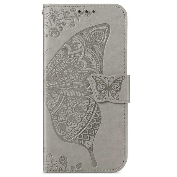 Samsung S21 Pung Etui PU Læder 4-LOMMES Motiv Sommerfugl