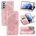 Miniatyrbillede 1 af 10: Samsung S21 Pung Etui PU Læder 4-LOMMES Motiv Sommerfugl