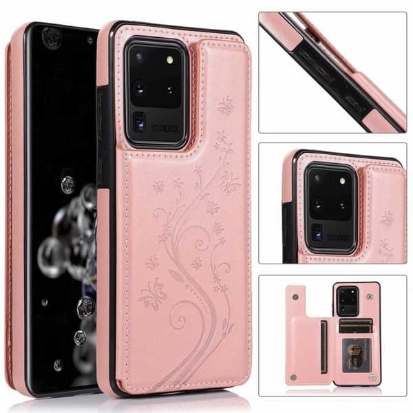Samsung S20 Ultra Stöttåligt Skal Korthållare 3-FACK Flippr V2