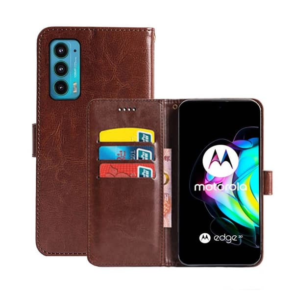 Wallet Cover 3-kort Motorola Edge 20 : farve - brun