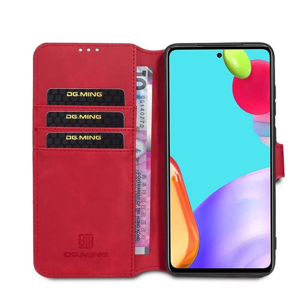 DG-Ming Wallet 3-kort Samsung Galaxy A52s 5G : farve - rød