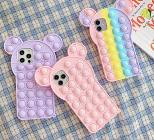 iPhone 12 Pro Max -kuori - Pop it Fidget Monivärinen nallekarhu