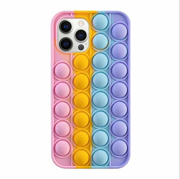 iPhone 12 Pro Max - Pop it Fidget Skal Bubblor multifärg