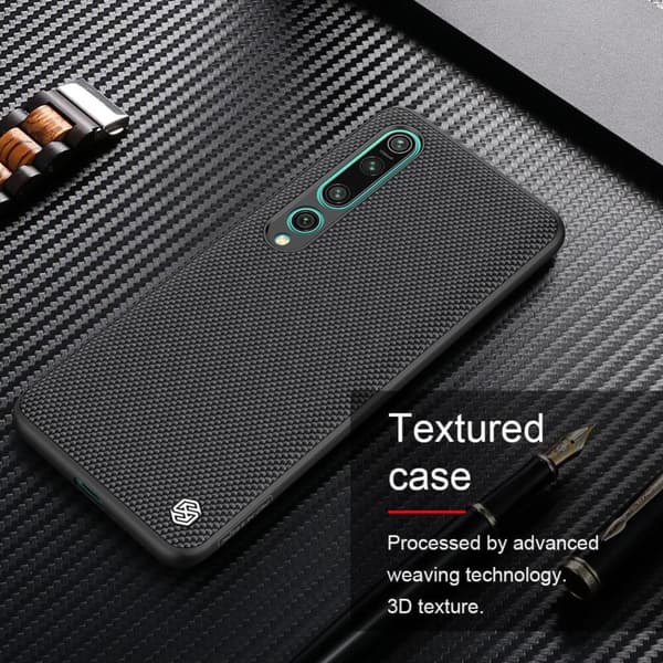 Nillkin QIN Smartcase in genuine Leather for Mi Note 10/10 Pro (Black Textured Case)
