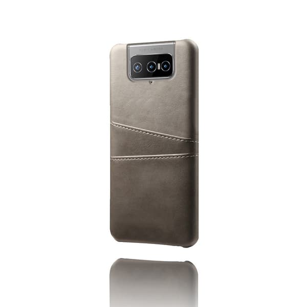 Asus Zenfone 8 Flip Kuori Kaksi Korttitaskua Harmaa