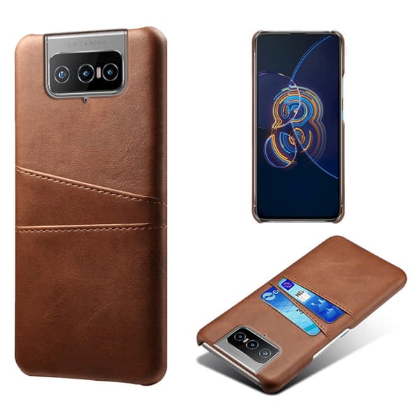 Asus Zenfone 8 Flip Skal Två Kortfack Brun