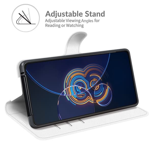 Asus Zenfone 8 Flip Fodral Litchi Vit
