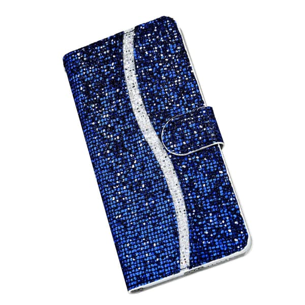 iPhone 13 Pro Kotelo Glitter Stripe Sininen