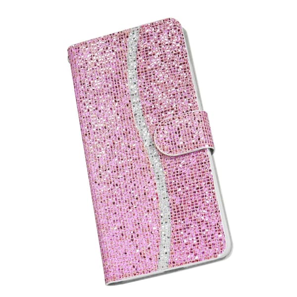 iPhone 13 Pro Fodral Glitter Stripe Rosa