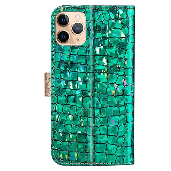 iPhone 13 Pro Kotelo Krokotiilikuvio Glitter Vihreä