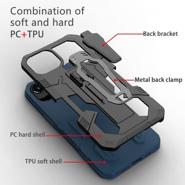 iPhone 13 Pro Cover med Bælteclips Blå