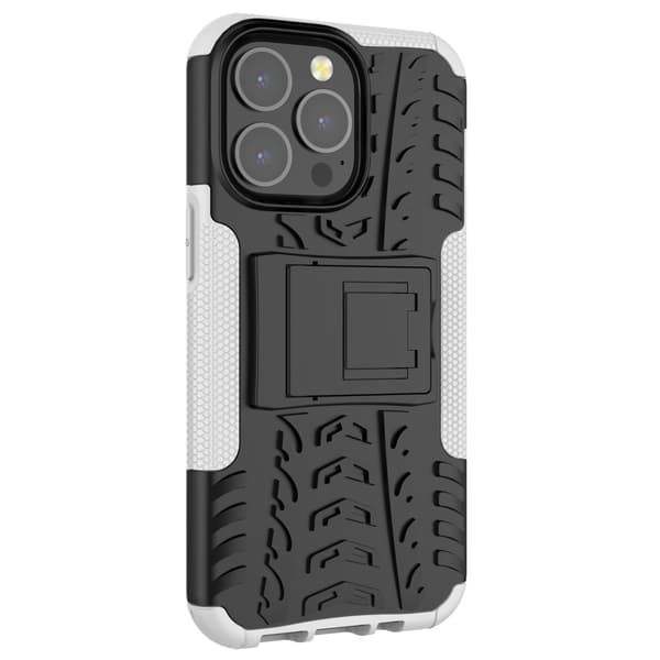 iPhone 13 Pro Cover Dækmønster Stativfunktion Hvid
