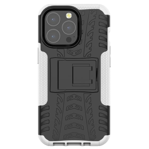 iPhone 13 Pro Cover Dækmønster Stativfunktion Hvid