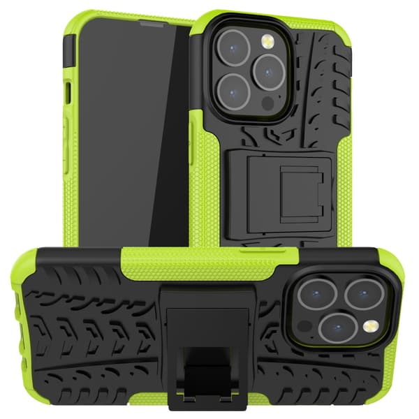 iPhone 13 Pro Cover Dækmønster Stativfunktion Grøn