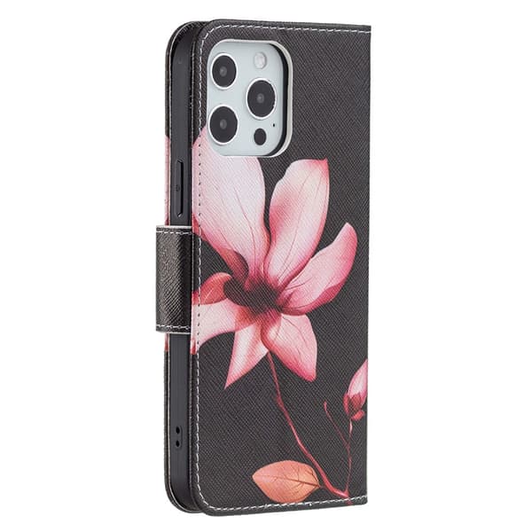 iPhone 13/iPhone 13 Pro Kotelo Aihe Vaaleanpunainen Lotus