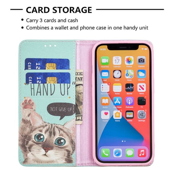 iPhone 13/iPhone 13 Pro Kotelo Flip Aihe Hand Up Not Give Up